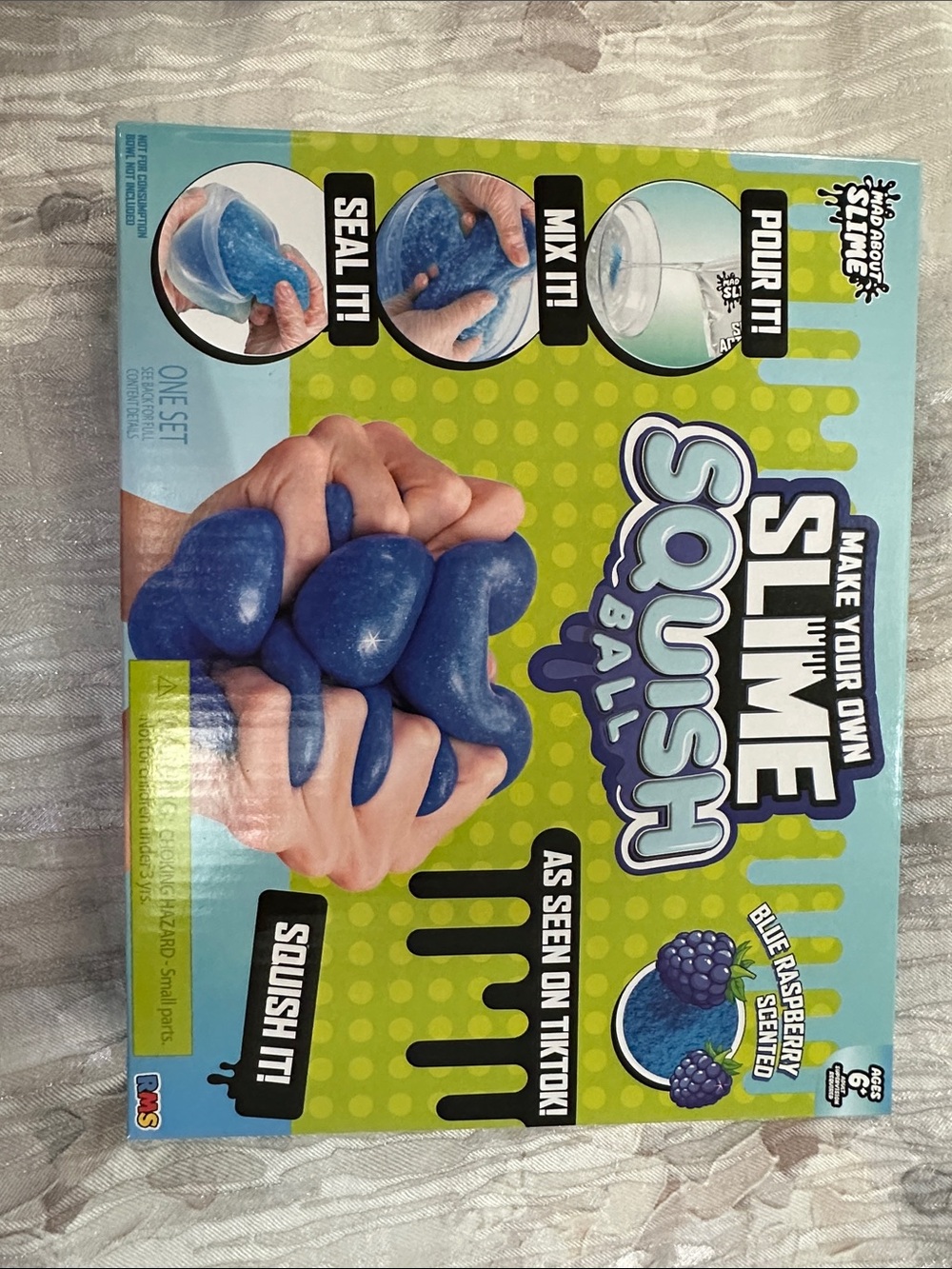 Make Your Own Slime Squish Ball Kit - Blue Raspberry Scented